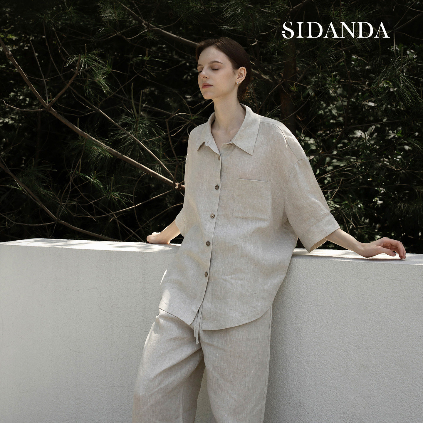 SIDANDA法国雨露麻家居服套装春夏纯亚麻睡衣套装可外穿吸湿透气,女士内衣/男士内衣/家居服,睡衣/家居服套装,淘宝优惠券,粉丝福利购,淘宝优惠卷