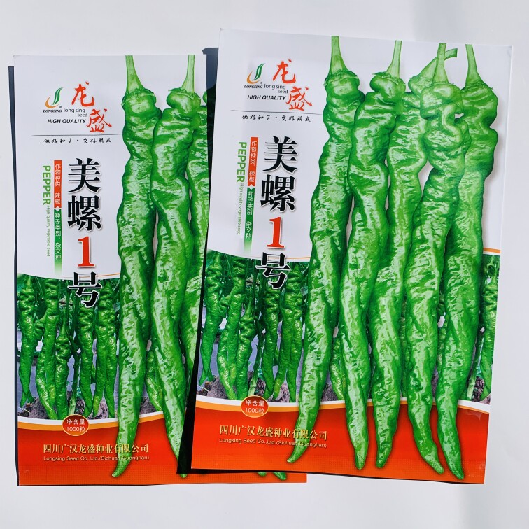 龙盛美螺一号长羊角型螺丝椒种子蔬菜辣椒种籽早熟鲜食青果包邮