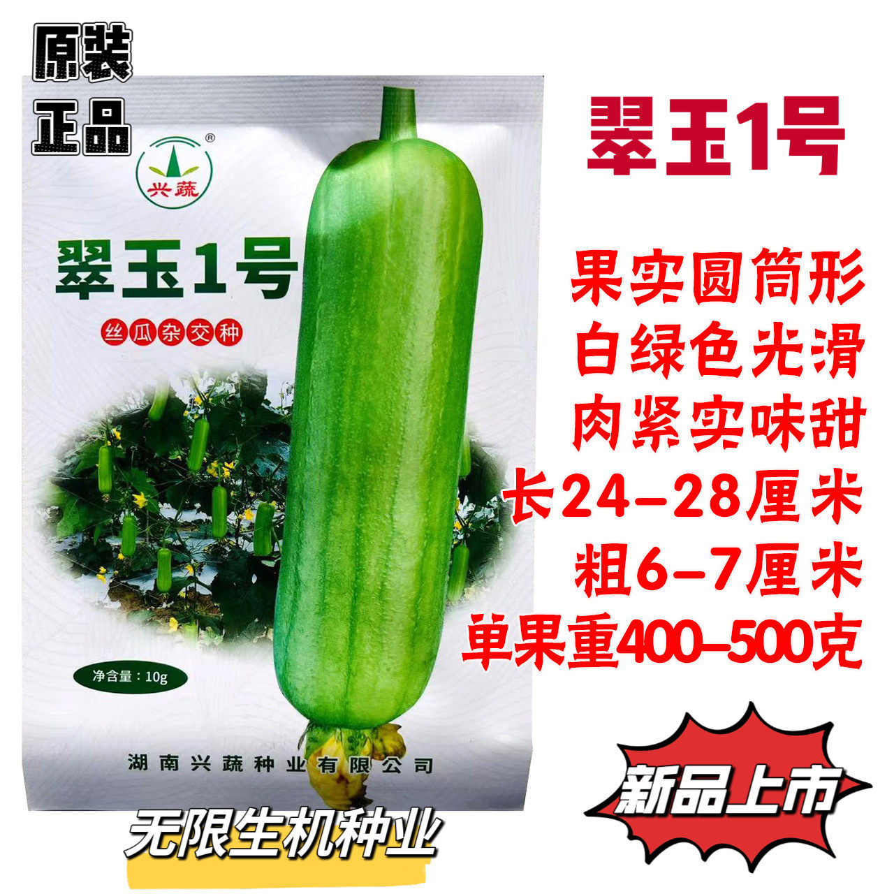 翠玉1号油白丝瓜种子中熟