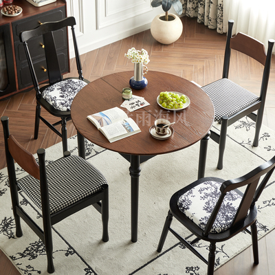 全实木折叠餐桌家用小户型