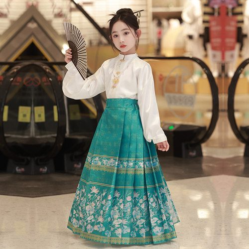 马面裙女童汉服改良古风套装