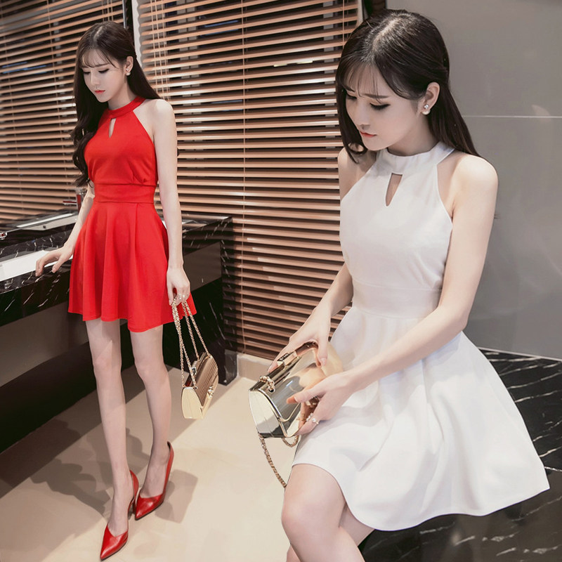 夜店女装2020夏季韩版性感小礼服露肩露背挂脖修身显瘦收腰连衣裙|ruв категории Женская одежда, платье - от Buy2taobao.com для оказания профессиональной услуги покупки агента Taobao