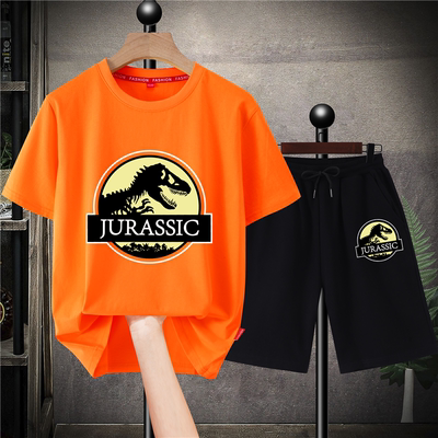 夏装胖男童t恤短袖短裤打底衫