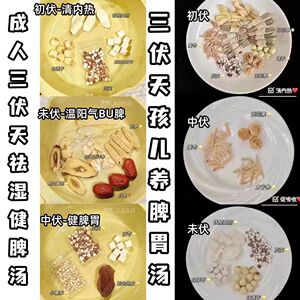 三伏天儿童调理脾胃汤包灯芯草太子参成人版五指毛桃炖鸡祛湿温阳
