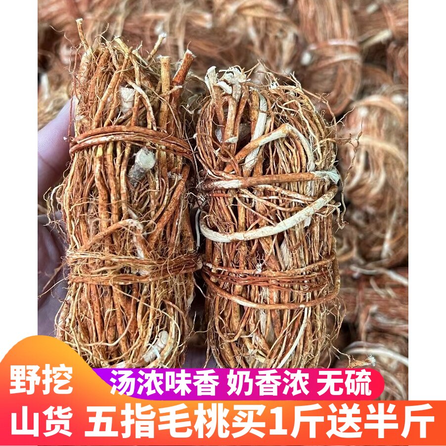 五指毛桃根粤北山区特产五爪龙无硫新鲜干货山货牛奶根配土茯苓片