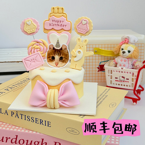 【夏日甜心】宠物蛋糕 无谷纯肉猫咪狗狗生日蛋糕雪纳瑞 北京同城