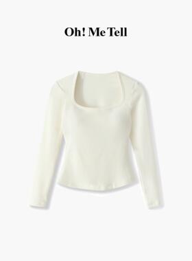 Oh! Me Tell【小暖炉长袖版】低领修身百搭德绒自带胸垫保暖内衣T