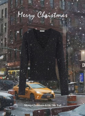 Oh！Me Tell【纯欲性感辣妹】V领交叉绑带磨毛修身长袖打底T恤女