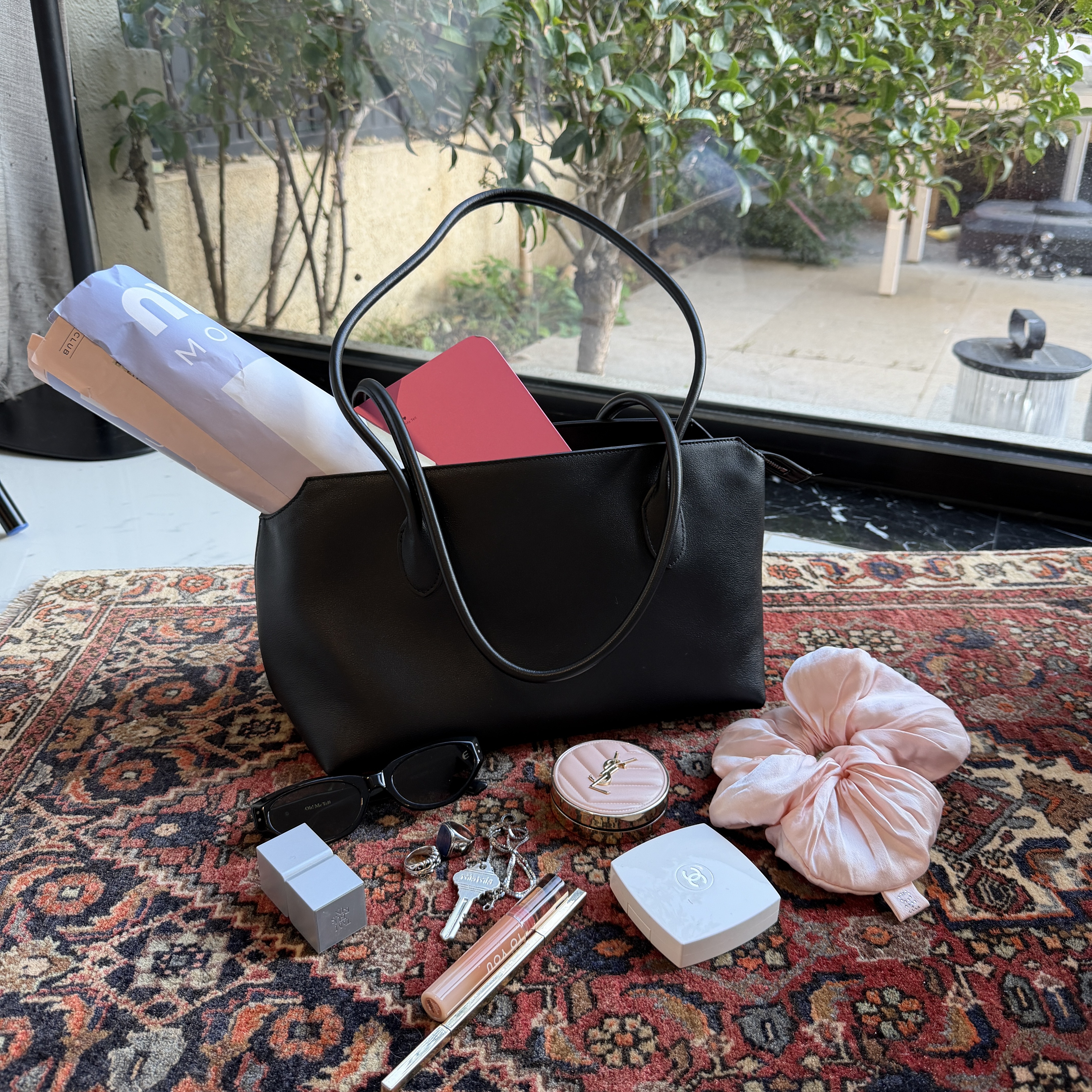 明星同款牛皮长手柄单肩包