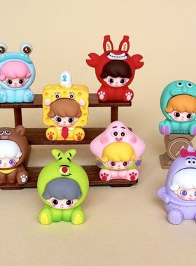 手感漆海派迪莫 萌粒diy饰品挂件钥匙扣盲袋公仔桌面摆件树脂配件