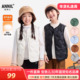 安奈儿男女童装 轻薄羽绒马甲内胆背心2025冬新款 坎肩保暖休闲百搭