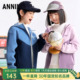 休闲单层宽松上衣弹力撞色潮 新款 安奈儿男女童装 针织外套2025秋季