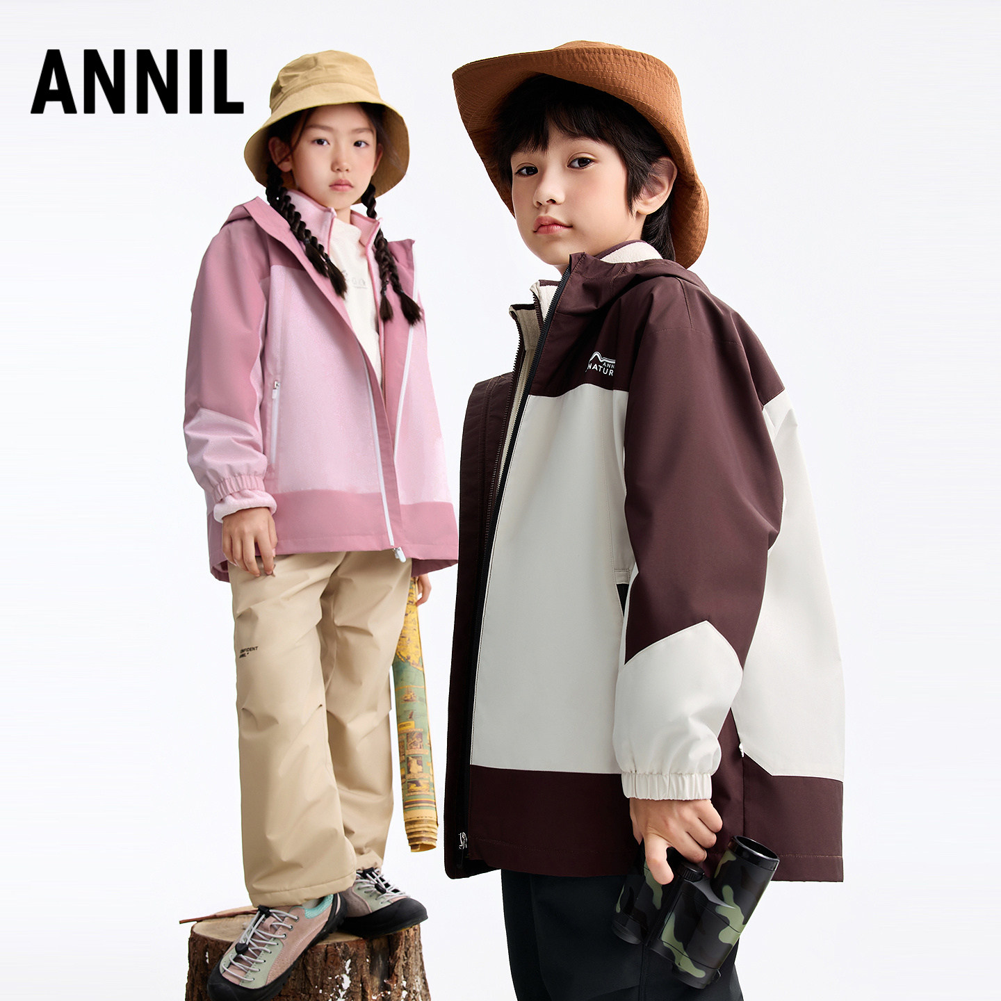 安奈儿男女童加绒风衣外套2025冬季新款防寒保暖可脱胆摇粒绒防寒,童装/婴儿装/亲子装,风衣,淘宝优惠券,粉丝福利购,淘宝优惠卷