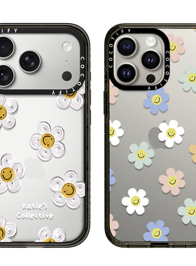 CASE华强北联名白色雏菊笑脸太阳花适用iPhone17ProMax壳苹果16Pro/15plus/14/13/12磁吸MagSafe保护套C家壳