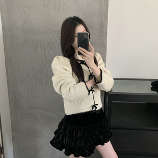 韩代高品细腻遮胯显瘦丝绒蛋糕裙半身裙P2727