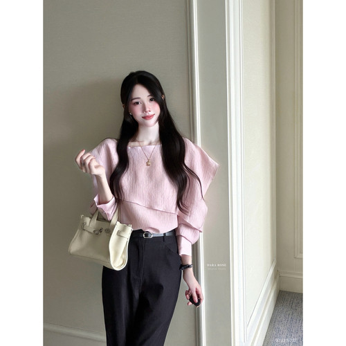 DARA ROSE-衫松弛感穿搭独特别致气质上衣小衫QK9733