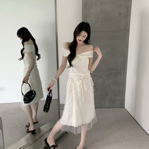 grapestone -半身裙高腰A字蓬蓬中裙百搭仙女裙半身裙26227