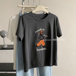 T恤DSQ 2779刺绣T恤 短袖 打底衫 SEASON 显瘦学生棉质短袖