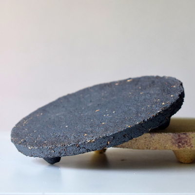 中式禅意粗陶壶承垫侘寂壶托