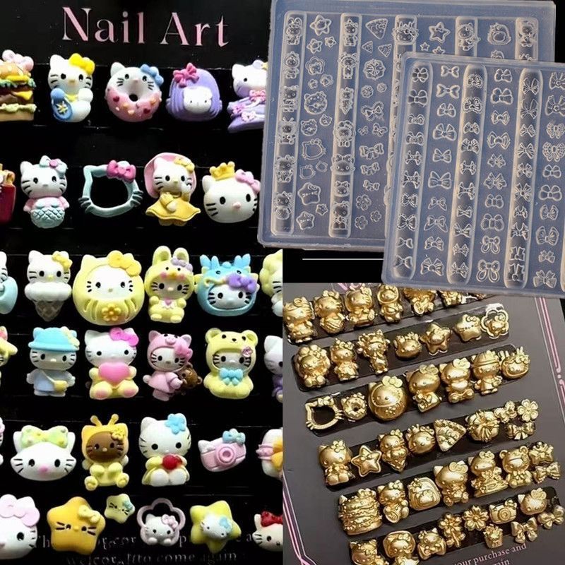 小蔚美甲硅胶模具饰品蝴蝶结花边