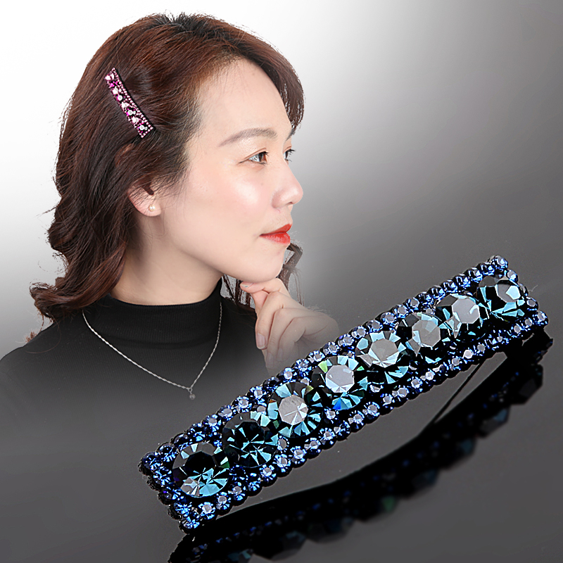 侧边BB夹头饰水钻边夹简约