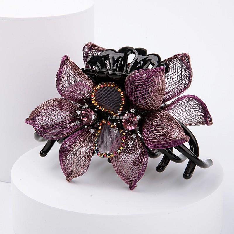 新款网红手工编织抓夹高级感