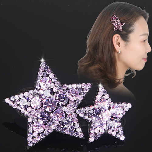 发饰品韩式大号BB夹钻顶海星