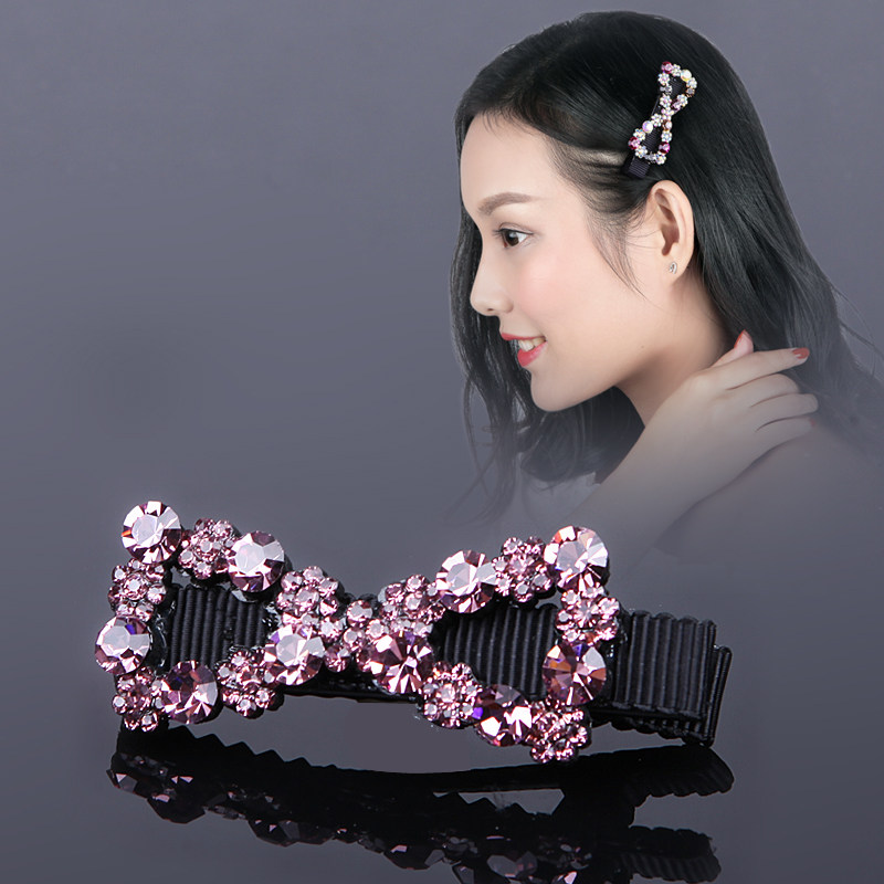 发夹水钻韩国刘海蝴蝶结