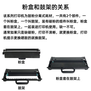 适用联想M100 M100W打印机硒鼓碳墨粉盒粉仓鼓架领像感光鼓 M100D