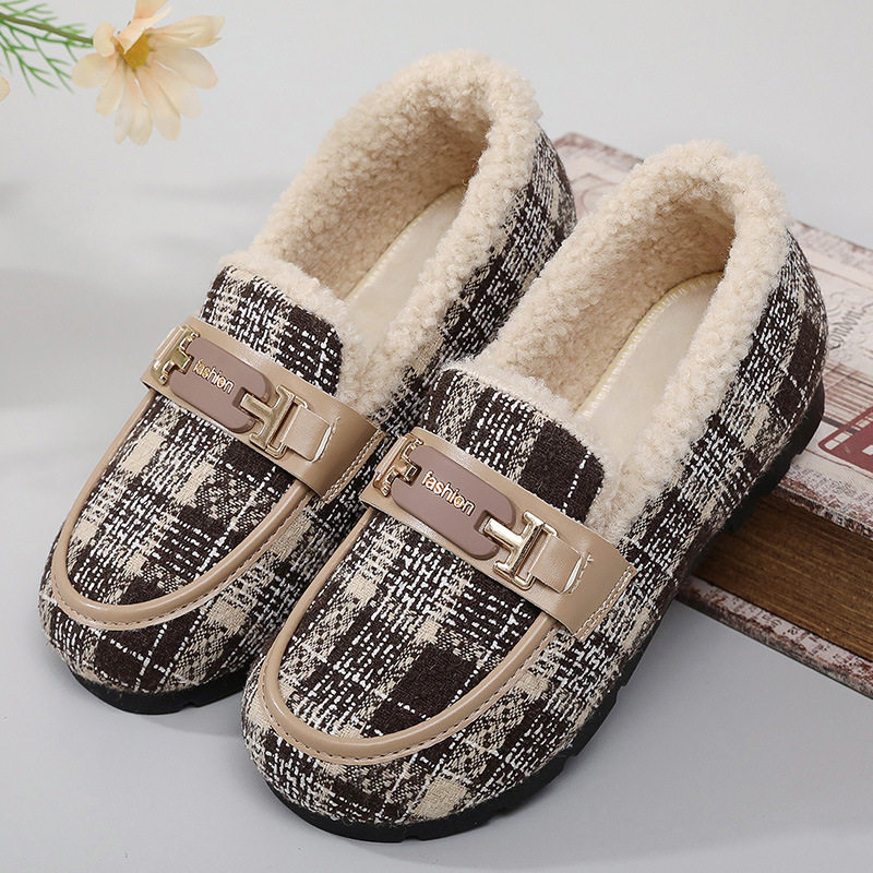 秋冬季新款保暖防滑居家豆豆鞋女毛毛鞋平底百搭二棉鞋加绒妈妈鞋,女鞋,棉鞋,淘宝优惠券,粉丝福利购,淘宝优惠卷