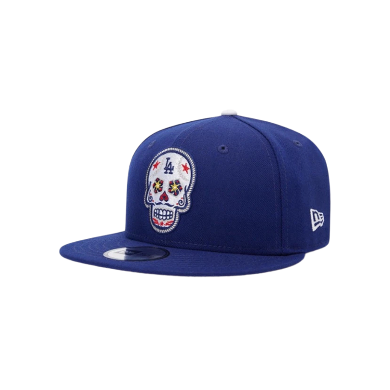 New Era纽亦华 MLB 墨西哥骷髅系列 道奇队LA 平檐硬顶可调节棒球