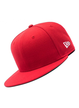 NewEra 纽亦华 纯红色棒球帽9FIFTY平檐棒球帽情侣时尚休闲潮流