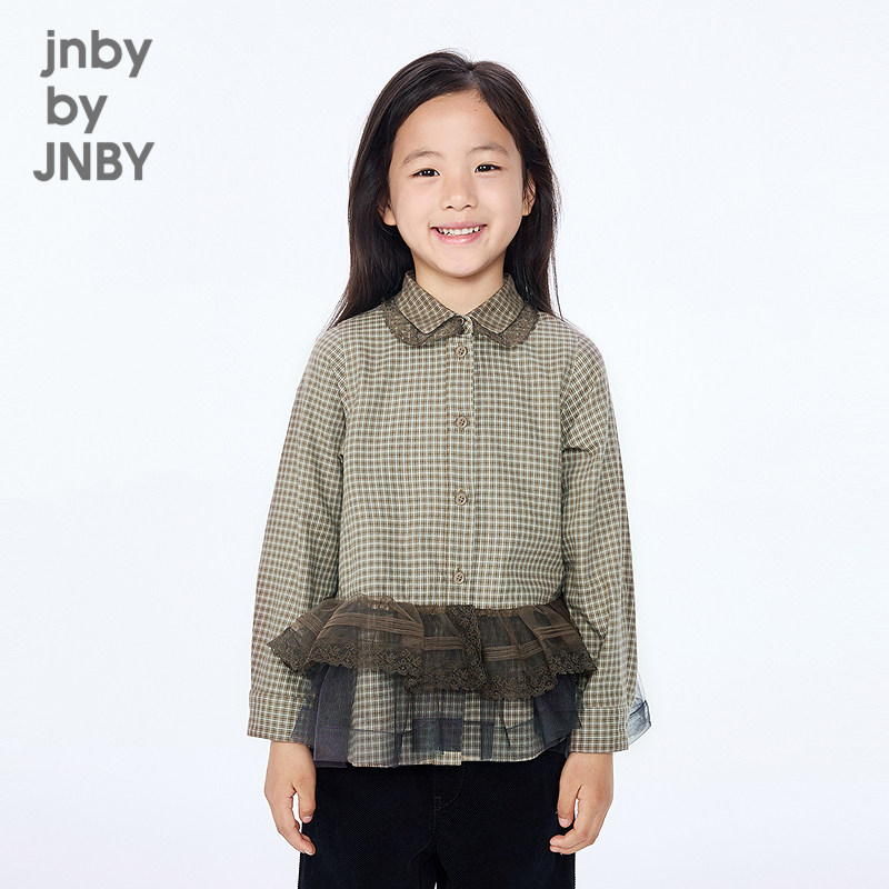 [秀场同款]新款江南布衣童装长袖衬衫A型宽松25秋女童jnbyb