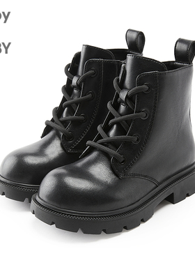 新款江南布衣童装鞋子中筒靴纯色25秋男女童jnbybyjnby6P9M10290