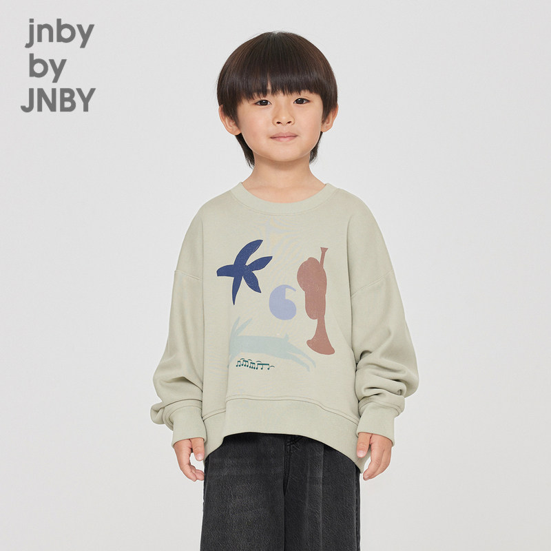 亲子装江南布衣童装春秋印花卫衣棉休闲男女童儿童jnbybyjnb