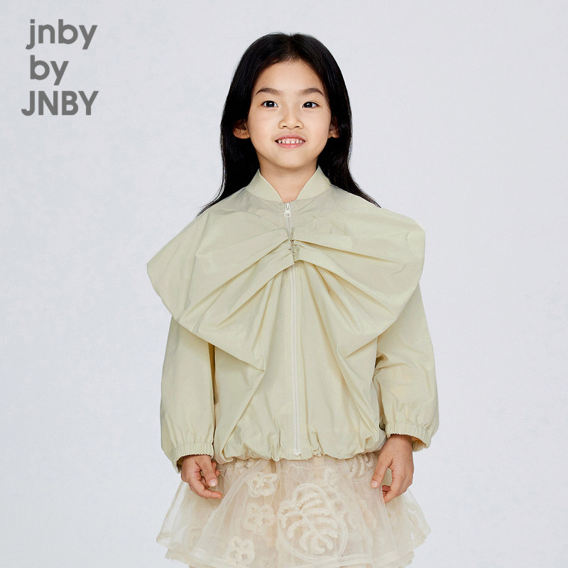 江南布衣童装弹力蝴蝶结造型夹克外套休闲秋冬女童儿童jnbybyjnby