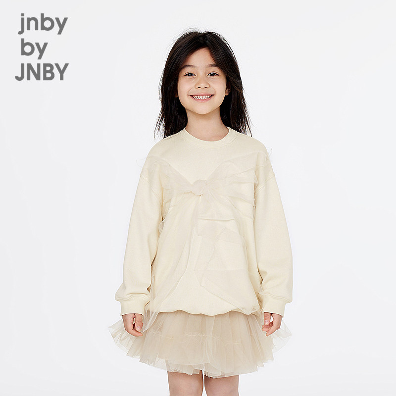 江南布衣童装套头卫衣纯棉柔软圆领立体图形宽松春女童jnbybyjnby