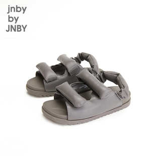 江南布衣童装休闲舒适露趾凉鞋立体魔术贴夏男女童儿童jnbybyjnby