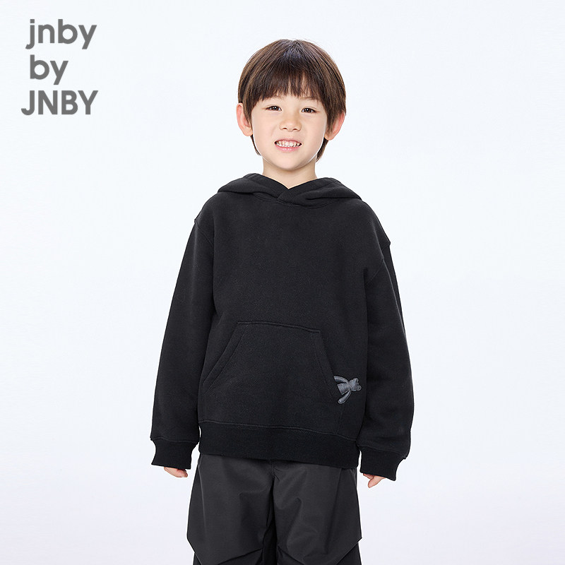 [加绒]江南布衣童装休闲连帽卫衣宽松时尚洋气秋男女童jnbybyjnby