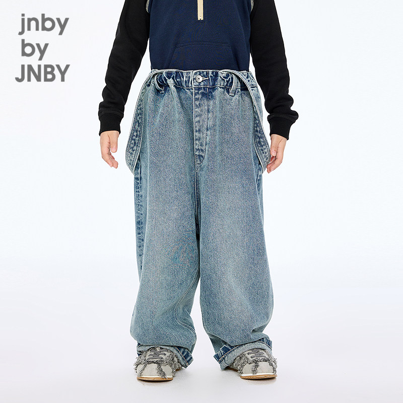 新款江南布衣童装牛仔背带长裤25秋男女童jnbybyjnby1P