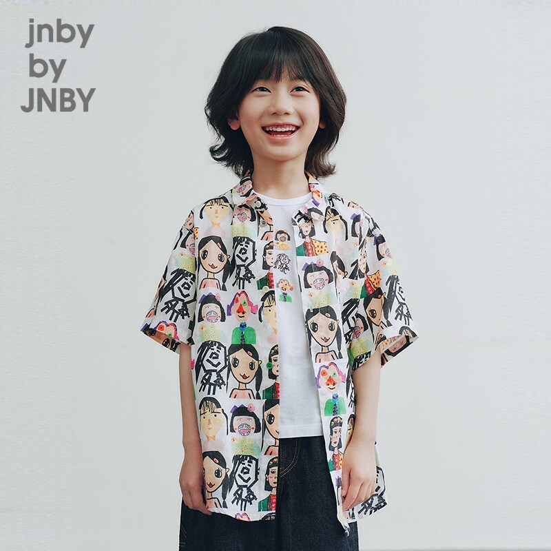 【艺术课堂】新款江南布衣童装衬衫亚麻环保26夏男女童jnbyby