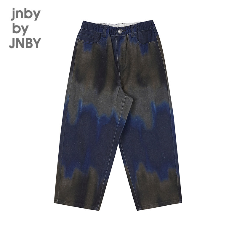 江南布衣童装棉扎染直筒裤牛仔长裤秋冬男女童儿童jnbybyjnb