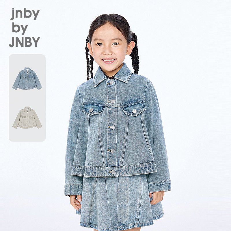 [秀场同款]江南布衣童装牛仔夹克A型宽松休闲秋女童jnbybyjnby