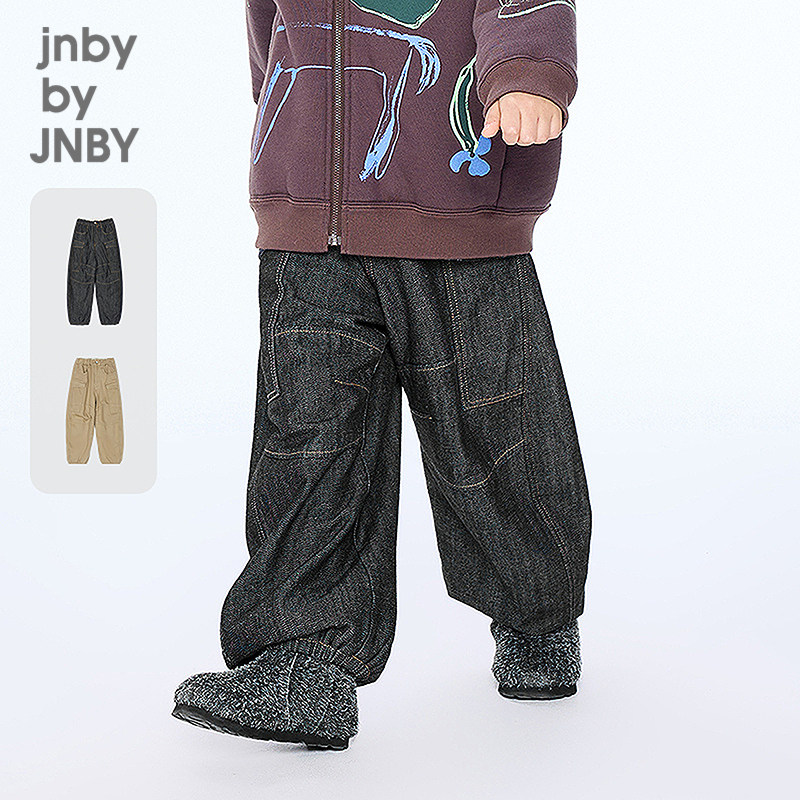 [加绒]秀场同款江南布衣童装宽松牛仔裤束脚裤冬男女童jnbybyjnby