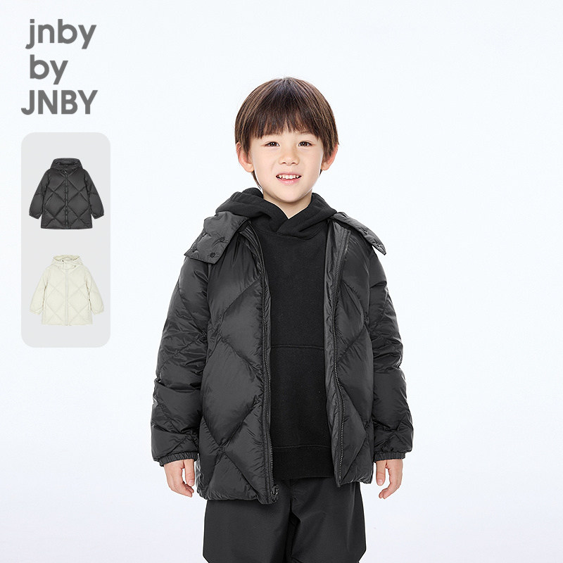 江南布衣童装双面穿羽绒服加厚保暖H型简约大方冬男童jnbybyjnby