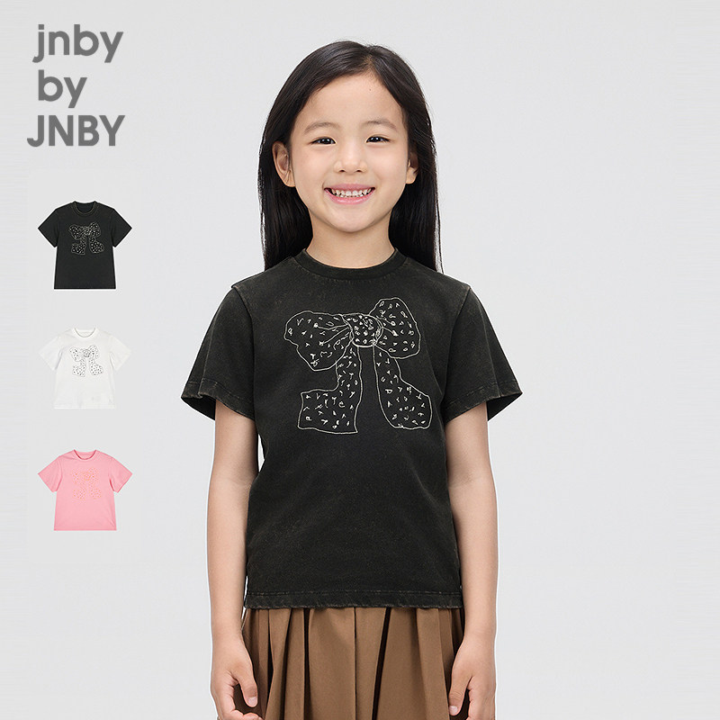 江南布衣童装短袖T恤纯棉短袖圆领图案儿童棉春女童jnbybyjn