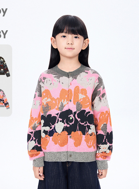 新款江南布衣童装绒感开衫针织衫25秋男女童jnbybyjnby1P9313500