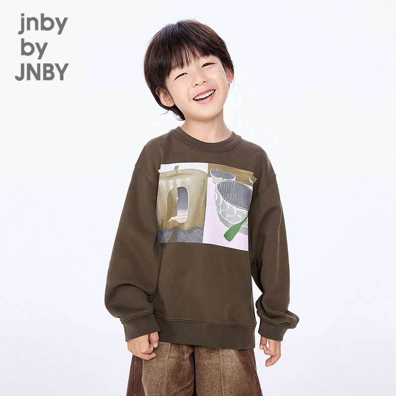 江南布衣童装简约时尚套头卫衣宽松休闲日常秋男女童jnbybyjnby