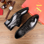 商务正装 高档男士 真皮商务英伦休闲鞋 中年男式 皮鞋 2025春秋款