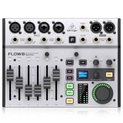 百灵达（Behringer）FLOW8专业带效果蓝牙数字直播录音声卡调音台